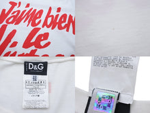 Load image into Gallery viewer, DOLCE&amp;GABBANA ドルチェアンドガッバーナ 半袖Ｔシャツ コットン エラスタン ホワイト レッド サイズ22/36 美品 中古 49784