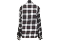 Load image into Gallery viewer, CHROME HEARTS クロムハーツ 長袖シャツ work dog チェック ブラック ホワイト レッド サイズS 美品 中古 49786