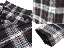 Load image into Gallery viewer, CHROME HEARTS クロムハーツ 長袖シャツ work dog チェック ブラック ホワイト レッド サイズS 美品 中古 49786