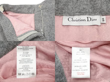 画像をギャラリービューアに読み込む, [USED/中古]Christian Dior クリスチャンディオール スカート グレー ピンク ウール ナイロン ラインストーン 6A シルバー金具 Bランク 中古 49787