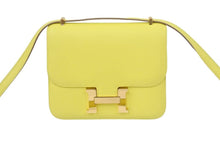 Load image into Gallery viewer, 極美品 HERMES エルメス ショルダーバッグ ミニ コンスタンス3 ライム スイフト D刻印 中古 49789