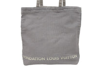 画像をギャラリービューアに読み込む, LOUISVUITTON ルイヴィトン フォンダシオン 美術館限定 トートバッグ LV-FDT-BE コットン グレー 美品 中古 49793