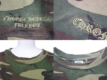 画像をギャラリービューアに読み込む, ChromeHearts クロムハーツ Tシャツ トップス クロス USA製 コットン カモフラージュ グリーン サイズM 美品 中古 49845