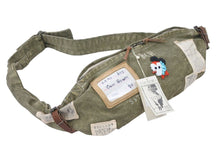 Load image into Gallery viewer, 新品未使用 KAPITAL キャピタル 帆布 リトルスナフキンバッグ ショルダーバッグ スーベニアリメイク コットン レザー カーキ 49917