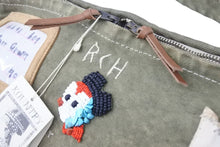 Load image into Gallery viewer, 新品未使用 KAPITAL キャピタル 帆布 リトルスナフキンバッグ ショルダーバッグ スーベニアリメイク コットン レザー カーキ 49917