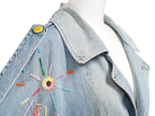 Load image into Gallery viewer, 新品同様 KAPITAL キャピタル デニムドラッキングコート ロングコート パッチワーク コットン ブルー メンズ 中古 49926