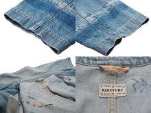 Load image into Gallery viewer, 新品同様 KAPITAL キャピタル デニムドラッキングコート ロングコート パッチワーク コットン ブルー メンズ 中古 49926