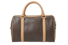 Load image into Gallery viewer, CELINE セリーヌ ボストンバッグ ヴィンテージ マカダム柄 ブラウン ゴールド金具 美品 中古 49970