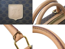 Load image into Gallery viewer, CELINE セリーヌ ボストンバッグ ヴィンテージ マカダム柄 ブラウン ゴールド金具 美品 中古 49970