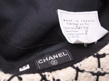 画像をギャラリービューアに読み込む, CHANEL シャネル ツイードハット バケットハット 帽子 A15396x9189 ブラック ホワイト フランス製 サイズ58 美品 中古 49997