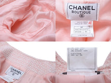 画像をギャラリービューアに読み込む, CHANEL シャネル コート P06709V04707 96P ココマーク ボタン ヴィンテージ ツィード ピンク サイズ40 美品 中古 50019