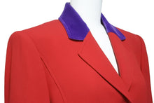 画像をギャラリービューアに読み込む, HERMES エルメス ジャケット アウター レッド パープル ウール サイズ38 フランス製 美品 中古 50032
