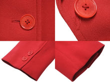 画像をギャラリービューアに読み込む, HERMES エルメス ジャケット アウター レッド パープル ウール サイズ38 フランス製 美品 中古 50032