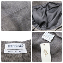 Load image into Gallery viewer, 極美品 HERMES エルメス マルジェラ期 セットアップ 麻 リネン ブラウン サイズ ジャケット34 パンツ40 中古 50036