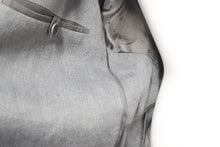 画像をギャラリービューアに読み込む, HERMES エルメス ジャケット ノーカラー マルジェラ期 グレー サイズ40 リネン ポリアミド 美品 中古 50048