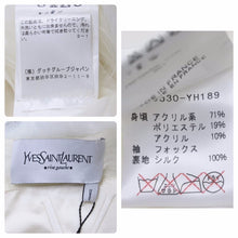 Load image into Gallery viewer, 極美品 YVES SAINT LAURENT イヴ・サンローラン ドレス 袖フォックス ホワイト 120530-YH189 サイズ34 中古 50057