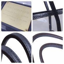 画像をギャラリービューアに読み込む, DOLCE&amp;GABBANA ドルチェアンドガッバーナ ビニール トートバッグ 肩掛けバッグ ビニール レザー クリア ゴールド 美品 中古 50121