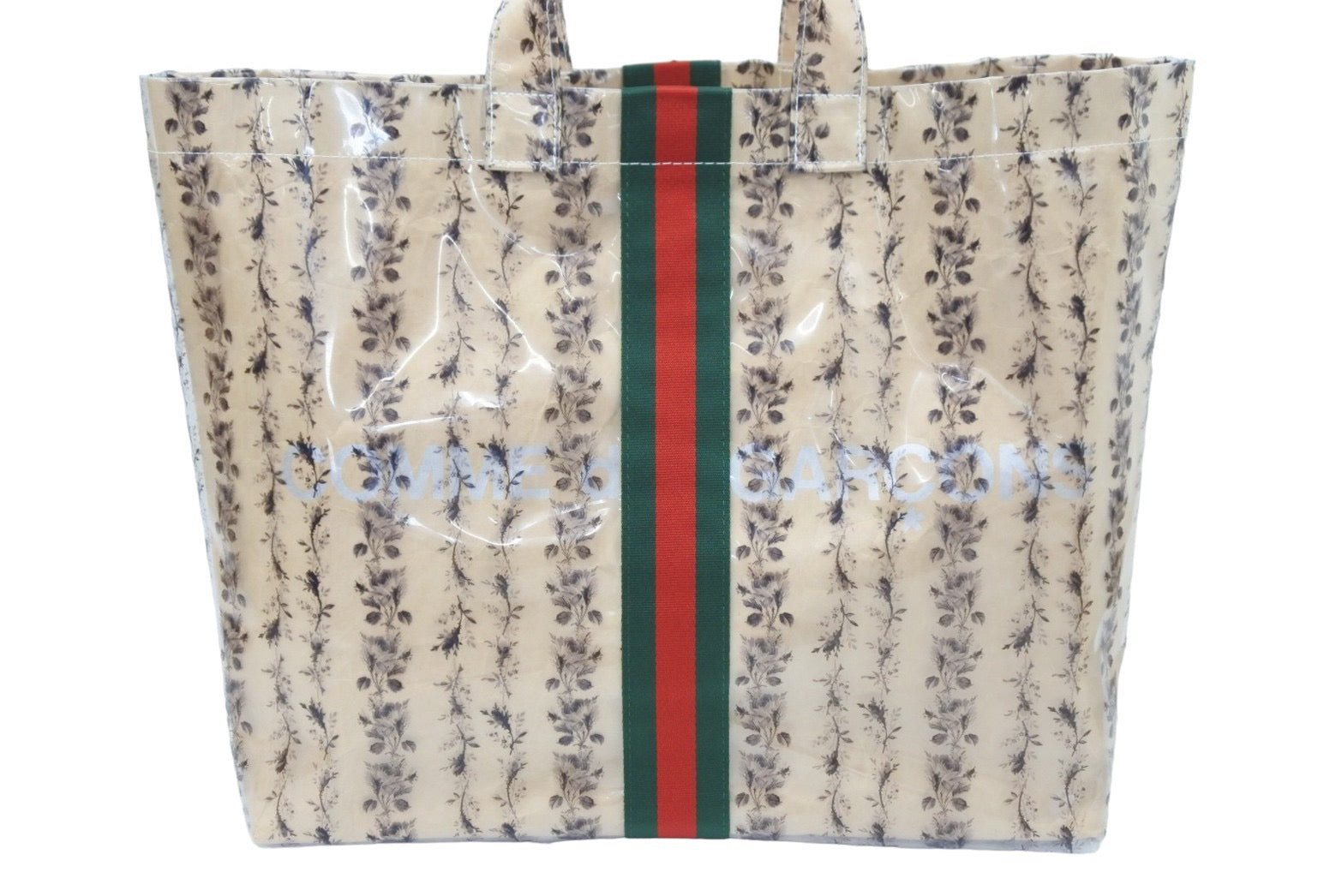 極美品 GUCCI×COMME des GARCONS グッチコムデギャルソン ビニールトートバッグ シェリーライン OD-K201 中古 50123  – Casanova Vintage