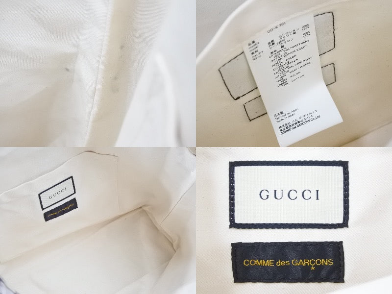 極美品 GUCCI×COMME des GARCONS グッチコムデギャルソン ビニールトートバッグ シェリーライン OD-K201 中古 50123  – Casanova Vintage