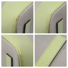 Load image into Gallery viewer, PRADA プラダ ハンドバッグ トートバッグ トライアングルロゴ BN0081 キャンバス レザー グリーン ブラウン 美品 中古 50124