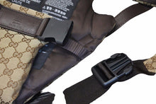 画像をギャラリービューアに読み込む, 極美品 GUCCI グッチ ベビーキャリア抱っこひも プレート GGキャンバス ロゴプレート ベージュ 270793 中古 50127