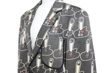 Load image into Gallery viewer, NUMBER NINE ナンバーナイン ジャケット サイズ 3 アーカイブ 総柄 middle finger jacket I LOVE NY 中古 50129