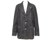 画像をギャラリービューアに読み込む, COMME des GARCONS HOMME コムデギャルソンオム キューバ柄 3Bテーラード デニム ジャケット HI-J022 サイズS 美品 中古 50133