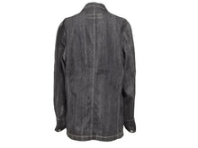 画像をギャラリービューアに読み込む, COMME des GARCONS HOMME コムデギャルソンオム キューバ柄 3Bテーラード デニム ジャケット HI-J022 サイズS 美品 中古 50133