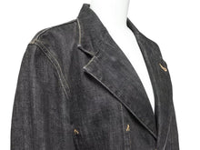 画像をギャラリービューアに読み込む, COMME des GARCONS HOMME コムデギャルソンオム キューバ柄 3Bテーラード デニム ジャケット HI-J022 サイズS 美品 中古 50133