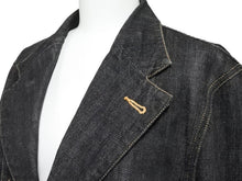 画像をギャラリービューアに読み込む, COMME des GARCONS HOMME コムデギャルソンオム キューバ柄 3Bテーラード デニム ジャケット HI-J022 サイズS 美品 中古 50133
