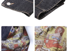 画像をギャラリービューアに読み込む, COMME des GARCONS HOMME コムデギャルソンオム キューバ柄 3Bテーラード デニム ジャケット HI-J022 サイズS 美品 中古 50133