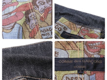 画像をギャラリービューアに読み込む, COMME des GARCONS HOMME コムデギャルソンオム キューバ柄 3Bテーラード デニム ジャケット HI-J022 サイズS 美品 中古 50133