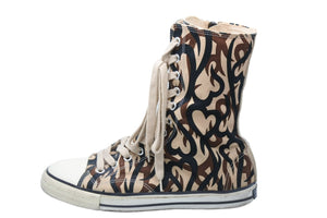 NUMBER (N)INE ナンバーナイン GIVE期 ハート トライバル 迷彩 HEART TRIBAL LONG SHOES US 9 美品 中古 50152