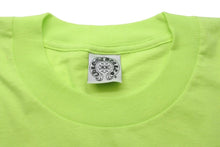 画像をギャラリービューアに読み込む, ChromeHearts クロムハーツ 半袖Tシャツ ロゴ トップス USA製 コットン 蛍光グリーン サイズL 美品 中古 50199