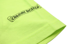 画像をギャラリービューアに読み込む, ChromeHearts クロムハーツ 半袖Tシャツ ロゴ トップス USA製 コットン 蛍光グリーン サイズL 美品 中古 50199