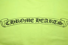 画像をギャラリービューアに読み込む, ChromeHearts クロムハーツ 半袖Tシャツ ロゴ トップス USA製 コットン 蛍光グリーン サイズL 美品 中古 50199