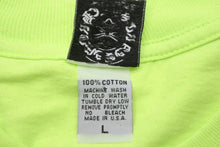 画像をギャラリービューアに読み込む, ChromeHearts クロムハーツ 半袖Tシャツ ロゴ トップス USA製 コットン 蛍光グリーン サイズL 美品 中古 50199
