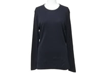 画像をギャラリービューアに読み込む, CHROME HEARTS クロムハーツ グンゼ 長袖Ｔシャツ ブラック コットン サイズL 無地 日本製 美品 中古 50221