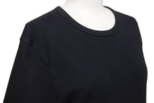 画像をギャラリービューアに読み込む, CHROME HEARTS クロムハーツ グンゼ 長袖Ｔシャツ ブラック コットン サイズL 無地 日本製 美品 中古 50221