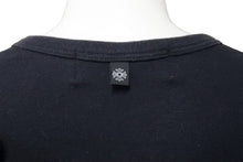 画像をギャラリービューアに読み込む, CHROME HEARTS クロムハーツ グンゼ 長袖Ｔシャツ ブラック コットン サイズL 無地 日本製 美品 中古 50221