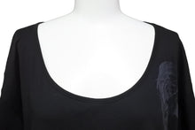 画像をギャラリービューアに読み込む, CHROME HEARTS クロムハーツ 半袖Tシャツ トップス 女 2612-304-5150 アメリカ製 コットン ブラック ブルー M 美品 中古 50236