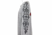 画像をギャラリービューアに読み込む, Chrome Hearts クロムハーツ Tシャツ ラングレー 7部丈 2212-304-1040 ポリエステル コットン レイヨン グレー L 美品 50238