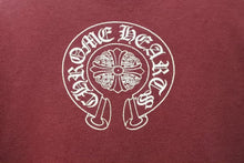 画像をギャラリービューアに読み込む, CHROME HEARTS クロムハーツ 半袖Ｔシャツ ボルドー ダガー コットン ワインレット サイズM 美品 中古 50257