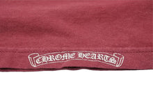 画像をギャラリービューアに読み込む, CHROME HEARTS クロムハーツ 半袖Ｔシャツ ボルドー ダガー コットン ワインレット サイズM 美品 中古 50257