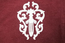 画像をギャラリービューアに読み込む, CHROME HEARTS クロムハーツ 半袖Ｔシャツ ボルドー ダガー コットン ワインレット サイズM 美品 中古 50257