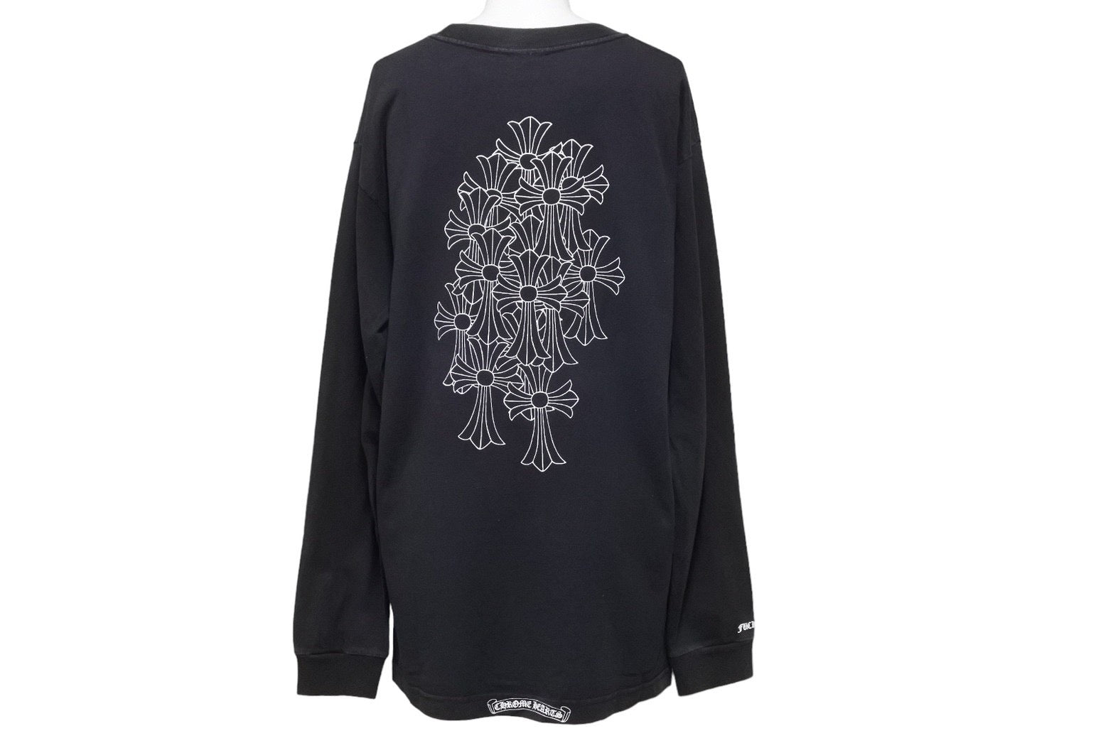 CHROME HEARTS クロムハーツ 長袖Ｔシャツ CHクロス ブラック コットン