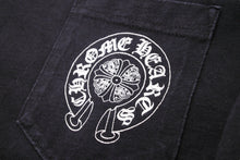 画像をギャラリービューアに読み込む, CHROME HEARTS クロムハーツ 長袖Ｔシャツ CHクロス ブラック コットン サイズM アメリカ製 美品 中古 50265