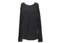 Load image into Gallery viewer, CHROME HEARTS クロムハーツ ロンT サーマル ブラック レッド サイズS 刺繍 ダガー 中古 50273
