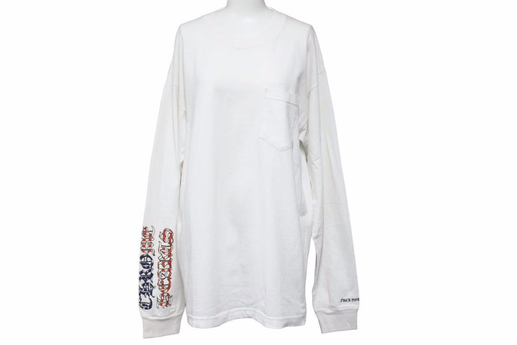激レア　chrome hearts Tシャツ クロムハーツ Chrome Hearts LS T-Shirt CH アメリカンフラッグ ロンT