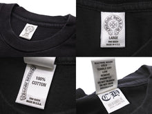 画像をギャラリービューアに読み込む, CHROME HEARTS クロムハーツ BSフレア 半袖Ｔシャツ ブラック 黒 トップス ロゴ プリント サイズL 中古 50295